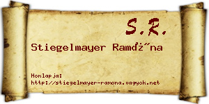 Stiegelmayer Ramóna névjegykártya